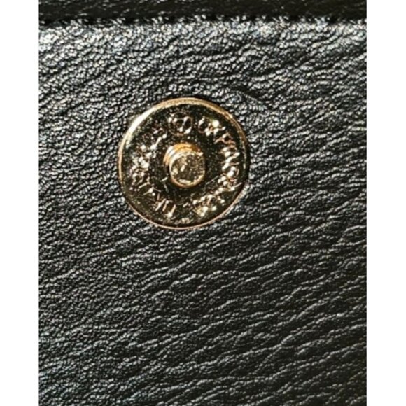 Nwt Steve Madden Black Perforated Tote Bag With detachable strap  Gold Accents - Picture 14 of 16